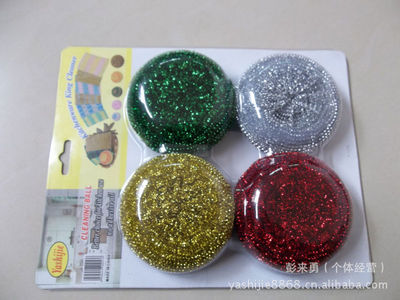 【【廠家直銷】義烏市 金銀四色清潔球 百潔布 創(chuàng)意日用品 熱銷品】?jī)r(jià)格,廠家,圖片,百潔布、洗碗巾,彭來勇(個(gè)體經(jīng)營)-